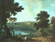 Richard  Wilson Lake Albano and Castel Gandolfo Norge oil painting reproduction